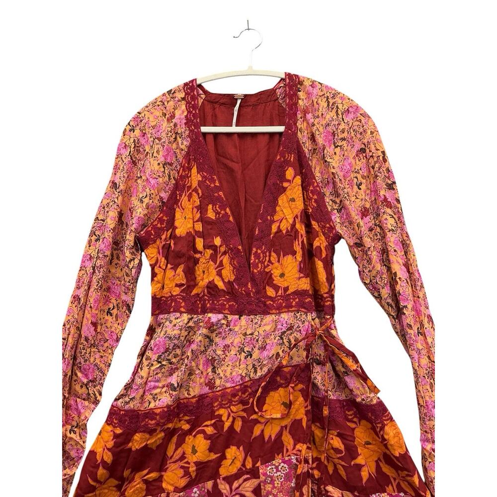 Free People Mexicali Rose Maxi Dress Boho Size Medium Multicolored - Picture 7 of 13
